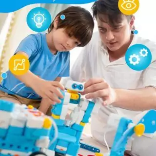 Whalesbot B3 Pro Coding Robot Kit: 24-in-1 STEM toy for kids offers 99 pieces of educational robotics fun, perfect for enhancing classroom learning.