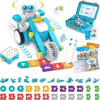 WhalesBot B3 Pro 24-in-1 Coding Robot Kit: Enhance STEM Learning with a Versatile 99-Piece Set, Ideal for Engaging Classroom Exploration Activities.