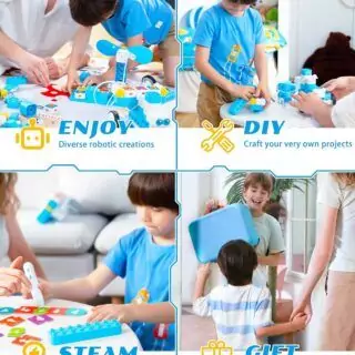 Whalesbot B3 Pro Coding Robot Kit: 24-in-1 STEM Toy for Kids with 99 Pieces, Ideal for Classroom Learning and Creativity in Coding and Robotics.