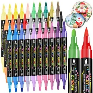 Winsons 30 Color Dual Tip Acrylic Paint Pens set is ideal for educators and artists, offering versatile color options for creative projects and classroom activities.