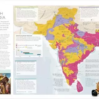 Illustrated World History Map: Essential Educational Tool for Teachers and Students, Offering a Detailed Overview of Global Historical Events.