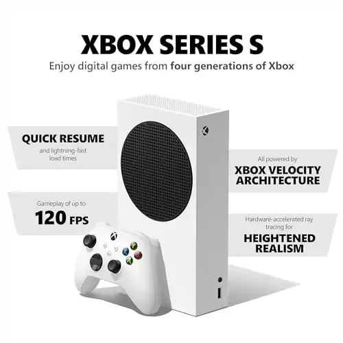 Xbox Series S Console Bundle with 3-Month Game Pass Ultimate offers extensive gaming options and lifestyle features, providing access to hundreds of immersive games.