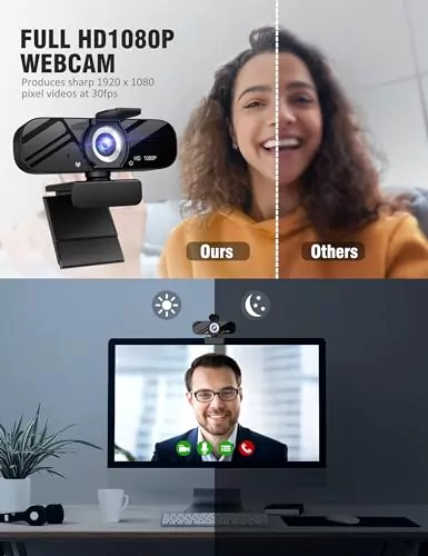 Optimize your online teaching with a 1080p HD webcam, built-in microphone, and adjustable tripod for enhanced clarity and audio quality.