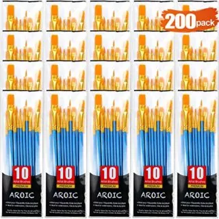 Ideal for educators and artists, this set of 20 versatile nylon hair paint brushes offers quality and precision for various painting techniques.