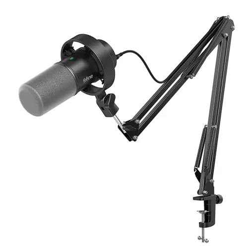 Microphone with adjustable arm and mount