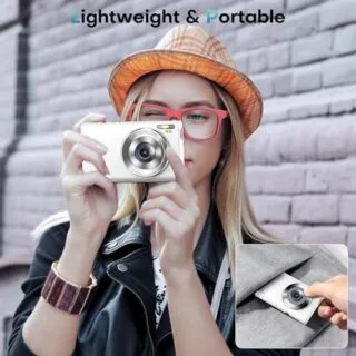 4K UHD Vlogging Camera, 48MP with 16x Zoom, Includes 32GB Memory Card. Ideal for Educators and Content Creators Seeking High-Quality Visuals.