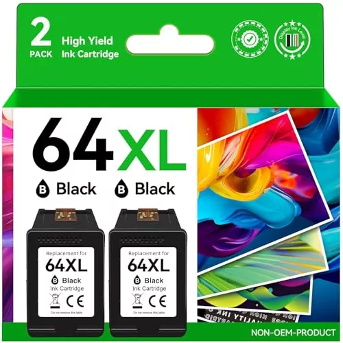 HP Envy Photo features the Educators' Choice 64XL Black Ink Cartridge, ideal for creating quality teaching materials and supporting educational needs.
