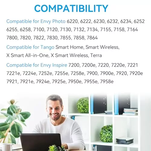 High-Quality Black Ink Cartridge for HP Envy Printers: Ideal Choice for Teachers, Ensuring Crisp Text and Professional Printouts for Educational Materials