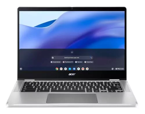 Acer Chromebook Spin 514, 14-inch FHD touchscreen, features AMD Ryzen 5 processor, ideal for education and multitasking with high-performance capability.