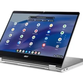 Acer Chromebook Spin 514 with AMD Ryzen 5, featuring a 14-inch FHD touchscreen, optimized for educational applications and learning environments.