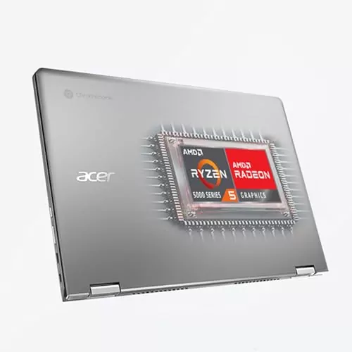 Efficient Acer Chromebook Spin 514 for Education: AMD Ryzen 5, 14-inch FHD Touchscreen, Sleek Design for Students and Teachers.