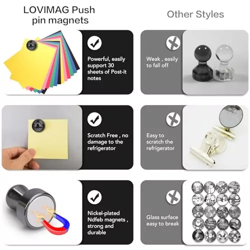 12-pack of strong black magnets ideal for whiteboards in classrooms and offices; versatile for organizing, displaying notes, and securing messages.