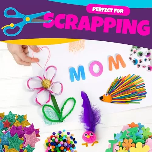 Blue Squid Arts & Crafts Kit for Kids: 2000-piece XXL creative supplies bundle for colorful and imaginative fun, perfect for sparking creativity.