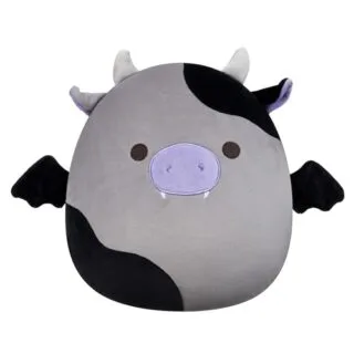 Adorable Black and Grey Plush Cow Toy for Educators and Play - Perfect for Interactive Learning, Enhanced Classroom Engagement, and Cozy Companion Cuddles