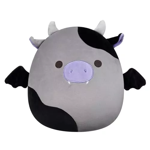 Adorable Black and Grey Plush Cow Toy for Educators and Play - Perfect for Interactive Learning, Enhanced Classroom Engagement, and Cozy Companion Cuddles