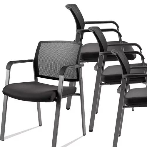 Discover Clatina Mesh Back Stacking Chairs featuring an upholstered seat and lumbar support, ideal for enhancing modern classroom design.
