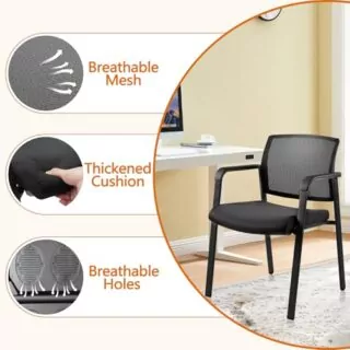 Clatina Mesh Back Stacking Chairs with Upholstered Seats offer ergonomic lumbar support, ideal for enhancing comfort and organization in classrooms.