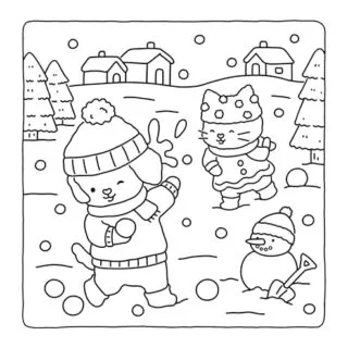 A cozy Christmas coloring book designed for adults and teens, offering festive winter scenes ideal for relaxation and creative learning.
