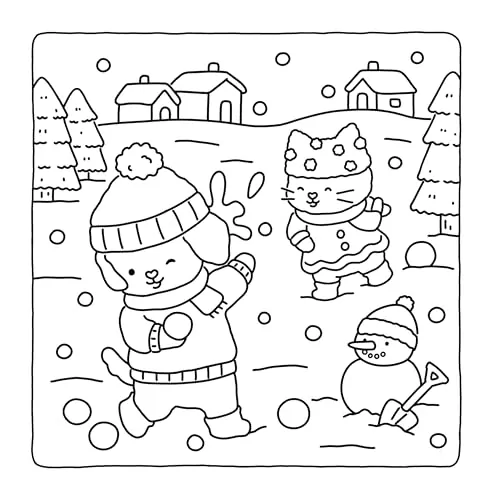 A cozy Christmas coloring book designed for adults and teens, offering festive winter scenes ideal for relaxation and creative learning.