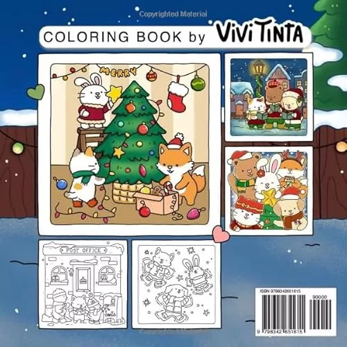 Cozy Christmas Coloring Book: Enjoy Festive Scenes for Relaxation and Learning, Perfect for Enhancing Creativity and Holiday Spirit.