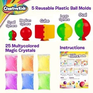 DIY STEM Magic Bouncy Balls Kit: Includes 25 vibrant bags perfect for engaging science activities and educational playtime for children.