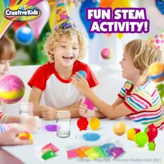 DIY STEM Magic Bouncy Balls Kit: Engage kids with science through 25 colorful bags of hands-on activities, promoting playful and educational learning.