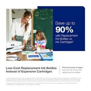 Epson EcoTank ET-2850 Wireless Color Printer, Cartridge-Free, Ideal for Classrooms, Efficient Educator Solution with High-Volume Ink Tanks