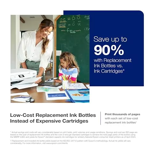 Epson EcoTank ET-2850 Wireless Color Printer, Cartridge-Free, Ideal for Classrooms, Efficient Educator Solution with High-Volume Ink Tanks