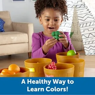 Enhance toddler STEM learning with this colorful farmers market sorting set, designed for developing educational skills through engaging activities.