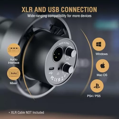 Podcast Microphone Kit for Educators: FIFINE K688 USB XLR Dynamic Mic with Boom Arm, Ideal for Desk Setups. Perfect audio solution for crystal-clear recordings.