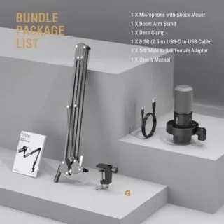 FIFINE K688 USB/XLR Dynamic Microphone Kit for Educators – Enhance Classroom Setup with Boom Arm, Perfect Podcast Tool for Teachers