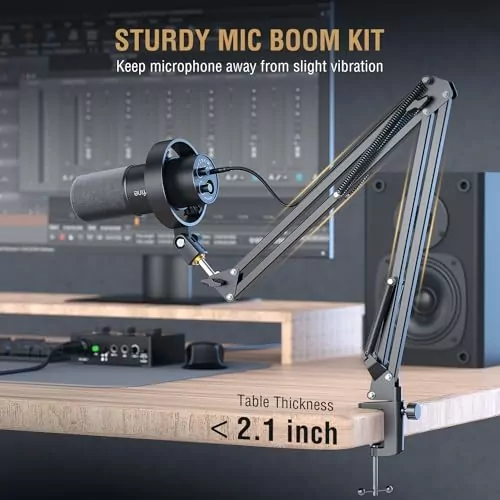 Fifine K688 Professional Podcast Microphone Kit with Boom Arm - Ideal USB/XLR Dynamic Microphone for Enhancing Classroom Audio for Educators