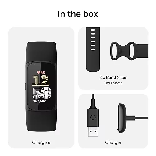 Fitbit Charge 6 Activity Tracker for Educators with Google Apps integration and premium heart rate monitoring features for enhanced fitness tracking.