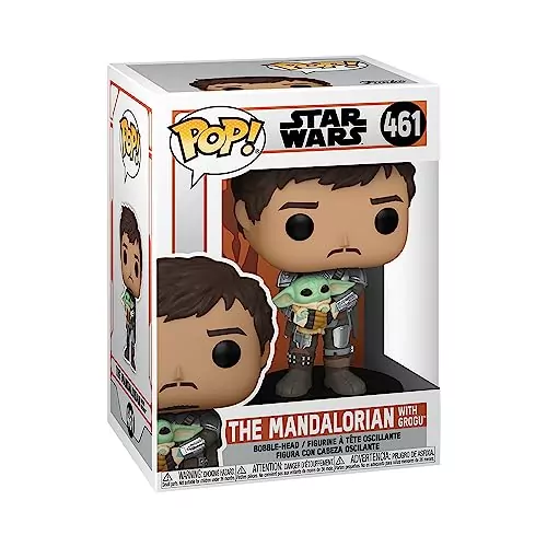 Collectible Funko Star Wars Mandalorian Din Djarin with Grogu, perfect for STEM and sci-fi enthusiasts, enhancing imaginative adventures.