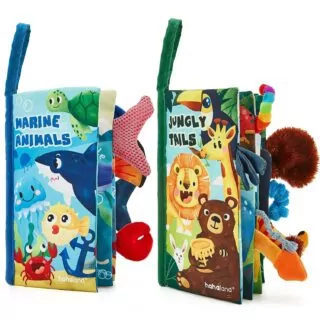 Enhance early learning with soft baby toys featuring crinkle and squeaky books, designed for a fun playtime experience for infants aged 0-12 months.