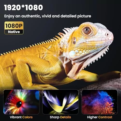 Happrun 1080p Bluetooth Mini Projector is a portable full HD device ideal for educators seeking a versatile learning tool.