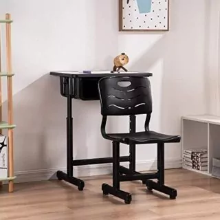 Adjustable Height Classroom Desk Chair Set with Drawer for Enhanced Learning Comfort in a Modern Classroom Environment