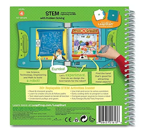 Leapfrog LeapStart STEM Learning Book: Interactive activities for 1st graders exploring science, technology, engineering, and math concepts.