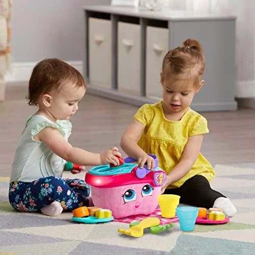Leapfrog Picnic Basket Pink: Engage in early education with this fun learning toy that teaches shapes and sharing, perfect for interactive playtime.