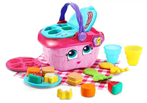 Leapfrog Pink Picnic Basket: Engaging Educational Toy for Kids with Shape Sorting Feature, Encouraging Interactive Play and Learning.