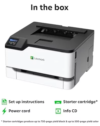 Lexmark CS331dw Wireless Color Laser Printer for Educators: Seamlessly Integrate Mobile and Ethernet Solutions in Your Classroom Setup.