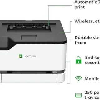 Lexmark CS331dw wireless color laser printer designed for educators, ideal for enhancing classroom setups with reliable and efficient printing solutions.