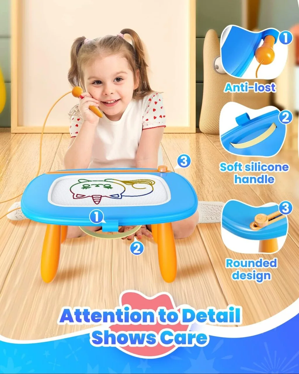 Magnetic Drawing Board for Toddlers enhances early learning and creativity, offering endless doodle fun and skill development through interactive play.