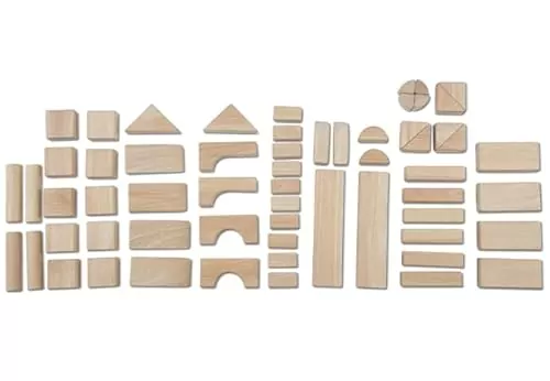 Wooden Educational Blocks Set with 60 Pieces and Storage Tray: Enhance Learning, Encourage Creativity, Ideal for Kids' Early Development.