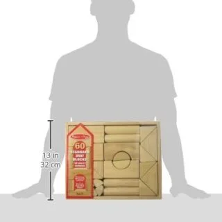 Enhance creativity in classrooms with the Melissa & Doug Wooden Building Blocks Set. Explore 60 durable pieces and a convenient storage tray for organized play.