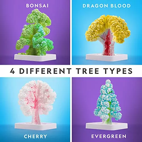National Geographic Crystal Growing Kit: Grow 6 Unique Crystal Trees in Just 6 Hours—Perfect for Educational Science Fair Projects and Hands-On Learning
