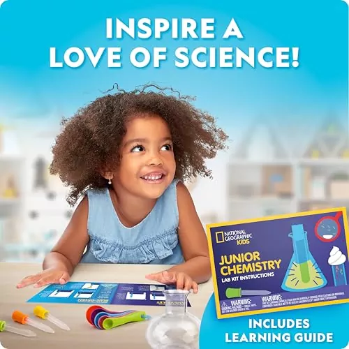 National Geographic Junior Chemistry Lab Kit offers 50 engaging experiments for kids. Enhance learning through fun, hands-on science exploration.