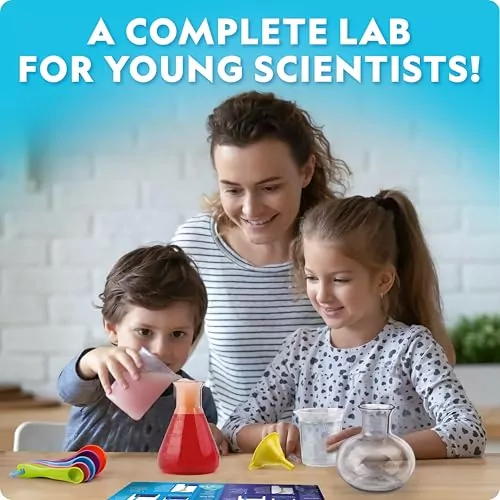 National Geographic Junior Chemistry Lab Kit offers 50 engaging experiments, promoting STEM learning for kids curious about science and chemistry exploration.