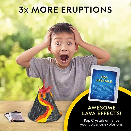 Volcano Science Kit for Kids: Interactive STEM Toy Featuring Three Eruptions to Boost Learning and Discovery