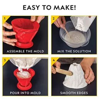National Geographic Volcano Science Kit: Interactive STEM Toy for Kids with Three Exciting Volcanic Eruptions for Enhanced Learning